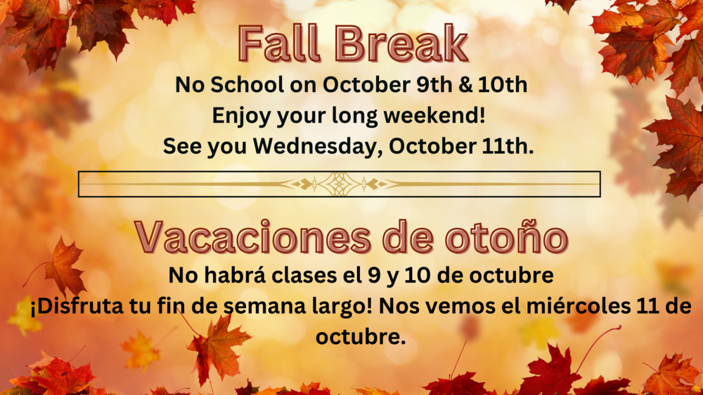 Fall Break October 9th & 10th Hamilton ISD