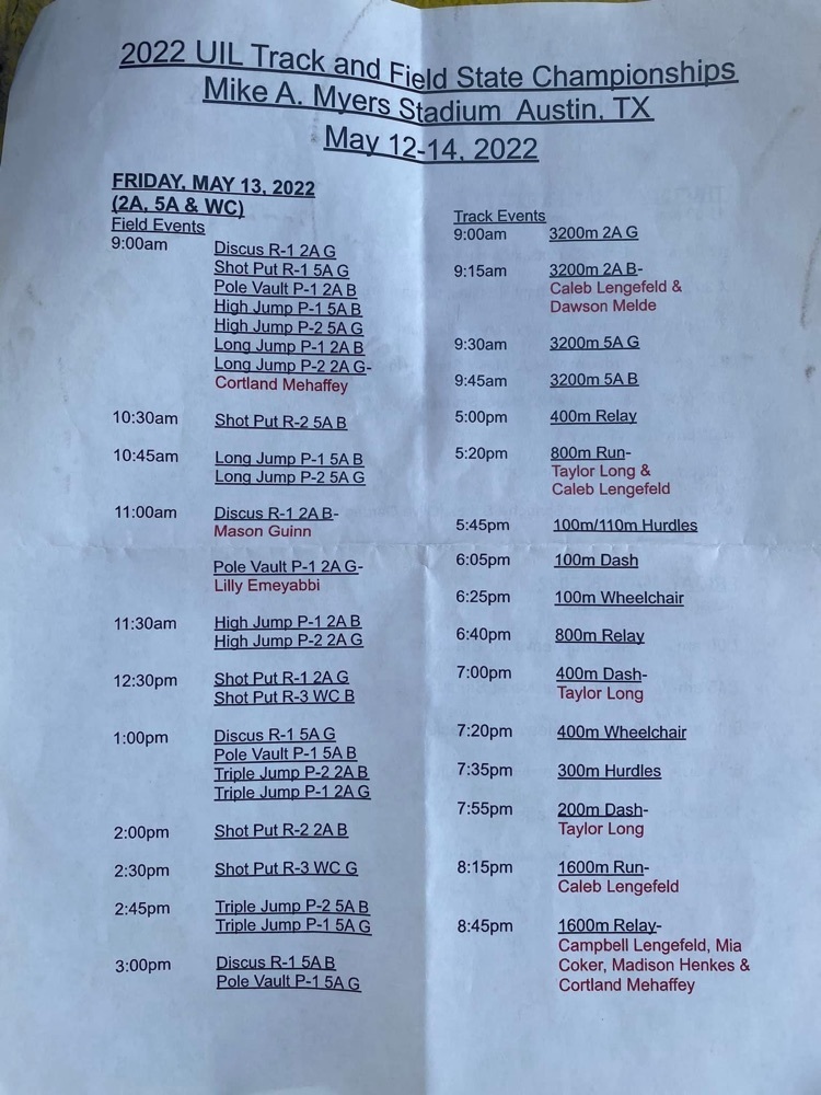 schedule 