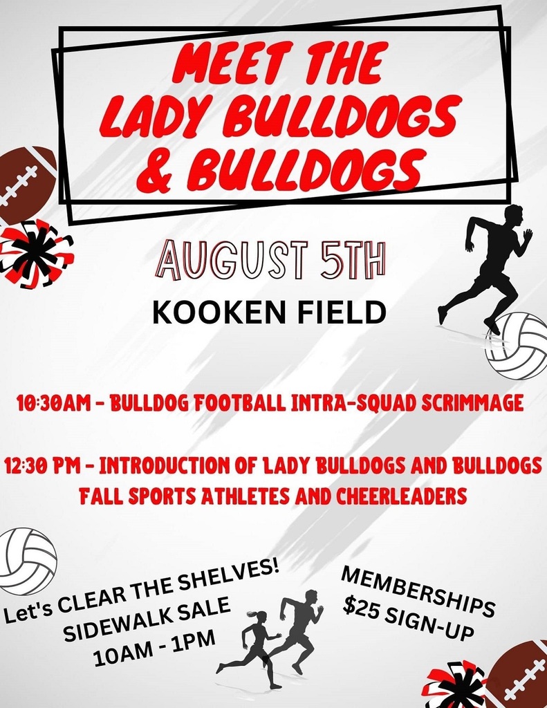 Meet the Bulldogs August 5th @ Kooken Field