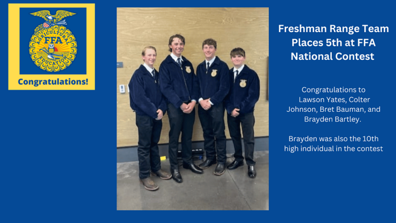 FFA Range Team Places at National Contest